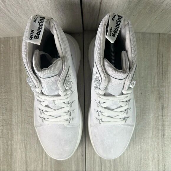 NEW Dr. Martens Docs Combs White Canvas Lace Up Combat Boot Shoes Women’s Size 9 - Picture 7 of 10